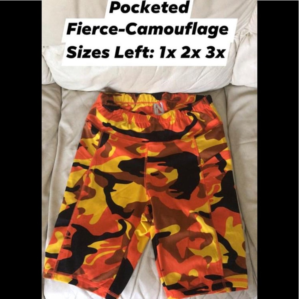 COPY - Fiery Camouflage plus Size Stretch Biker S…